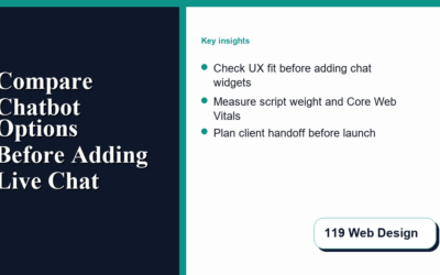 How Web Designers Should Compare Chatbot Options Before Adding Live Chat