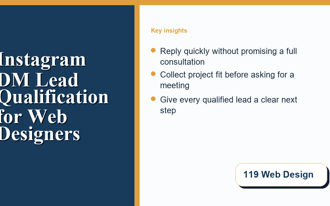 Instagram DM Lead Qualification for Web Designers